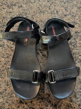 Prada Black Patent Leather Women’s Sandals